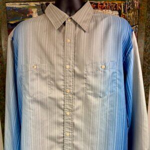Vintage Quicksilver Men's Silver Edition Striped Long Sleeve Shirt - Extra Large